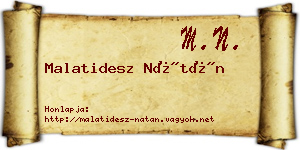 Malatidesz Nátán névjegykártya